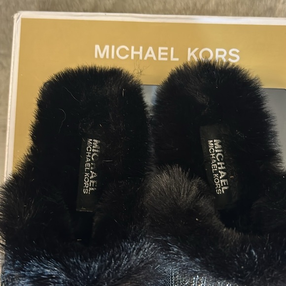 Michael Kors Janis Slippers in silver and black NIB - Picture 2 of 10